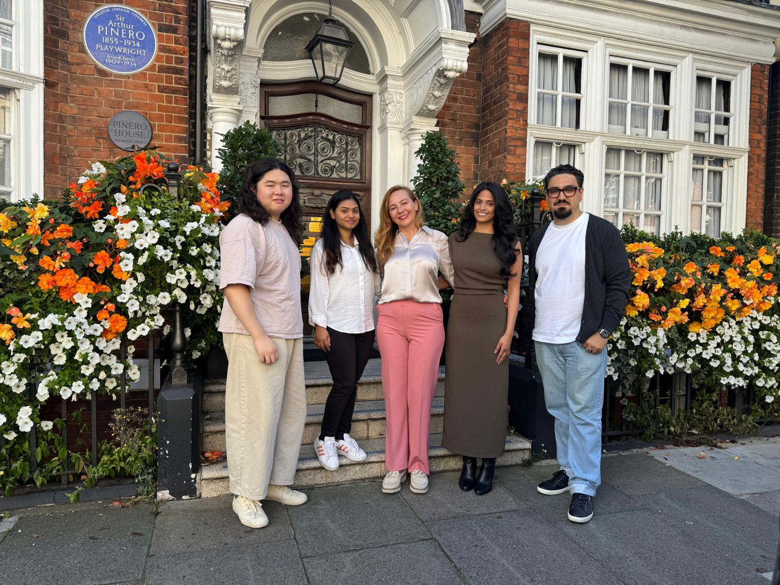 Dr Olena Edwards-Skadowska with the diverse Therapy Talent Hub team at London Trusted Therapy Harley Street.